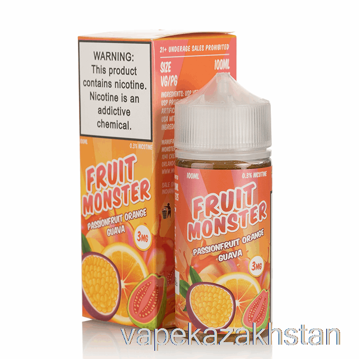 Vape Kazakhstan Passionfruit Orange Guava - Fruit Monster - 100mL 0mg